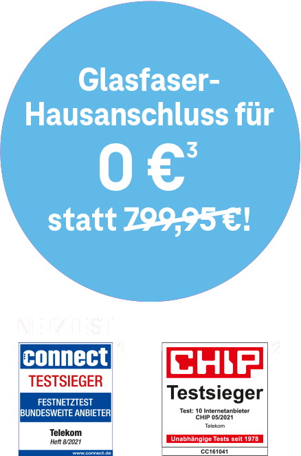 Telekom Glasfaser-Anschluss in Schmalkalden für 0 Euro statt 799,95 €